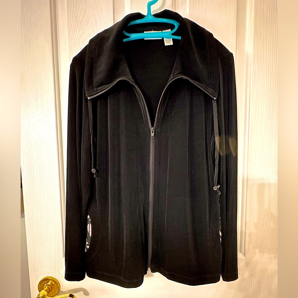 Chico's Black Zip-Up Jacket